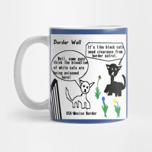 Border Wall illustration (Blue Background) Mug